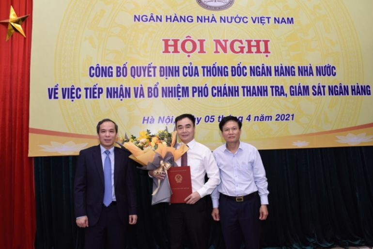 Ng&amp;acirc;n h&amp;agrave;ng Nh&amp;agrave; nước Việt Nam (NHNN) đ&amp;atilde; tổ chức Lễ c&amp;ocirc;ng bố v&amp;agrave; trao Quyết định tiếp nhận v&amp;agrave; bổ nhiệm Ph&amp;oacute; Ch&amp;aacute;nh Thanh tra, gi&amp;aacute;m s&amp;aacute;t ng&amp;acirc;n h&amp;agrave;ng thuộc Cơ quan Thanh tra, gi&amp;aacute;m s&amp;aacute;t ng&amp;acirc;n h&amp;agrave;ng, NHNN.