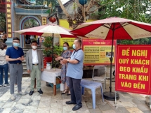 Ban quản lý khu di tích đền Bảo Hà: Đón khách không lơi lỏng chống dịch