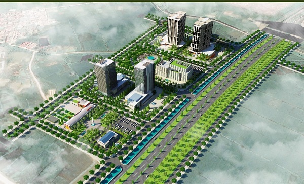 Bảng vẽ phối cảnh Dự &amp;aacute;n Khu đ&amp;ocirc; thị mới ph&amp;iacute;a Nam thị trấn Nếnh