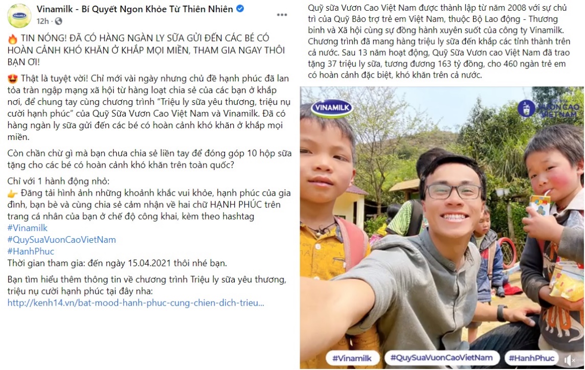 Mạng x&amp;atilde; hội tr&amp;agrave;n ngập hạnh ph&amp;uacute;c với &amp;ldquo;Triệu ly sữa y&amp;ecirc;u thương, triệu nụ cười hạnh ph&amp;uacute;c&amp;rdquo; của Vinamilk - Ảnh 7.