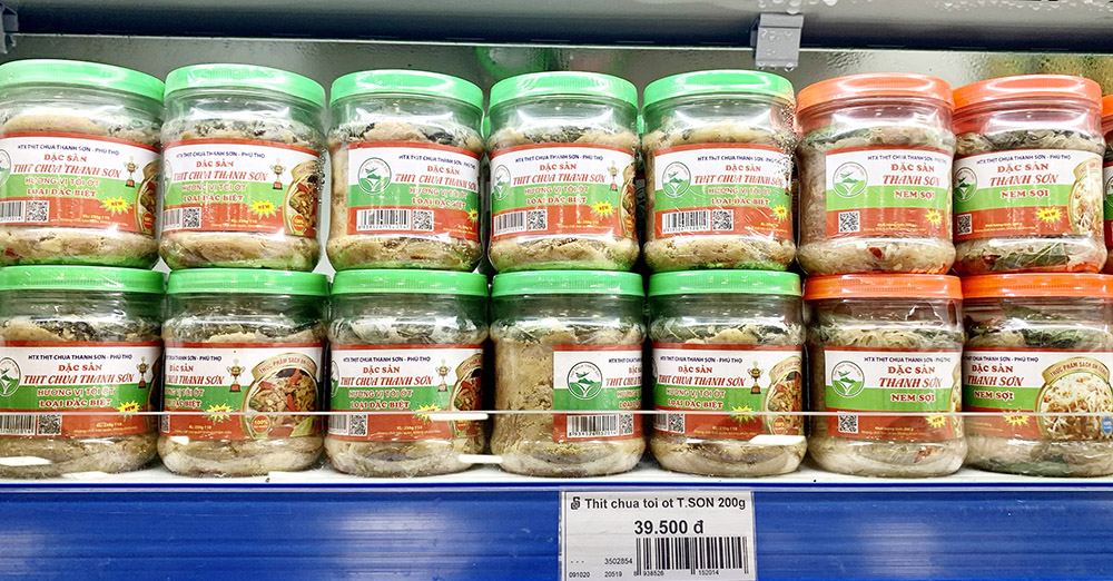 Thịt chua Thanh Sơn c&amp;oacute; mặt tại si&amp;ecirc;u thị Th&amp;agrave;nh c&amp;ocirc;ng. Một đặc sản v&amp;ugrave;ng miền của Ph&amp;uacute; Thọ