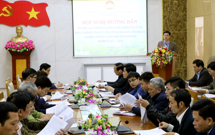 Ủy ban MTTQ tỉnh Ph&amp;uacute; Thọ tổ chức hội nghị hướng dẫn lấy &amp;yacute; kiến cử tri nơi cư tr&amp;uacute;