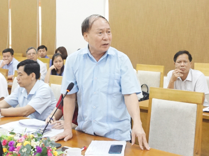 Đại biểu Hội cựu chiến binh tỉnh c&amp;oacute; &amp;yacute; kiến tham luận