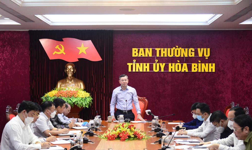 &amp;Ocirc;ng Ng&amp;ocirc; Văn Tuấn, Uỷ vi&amp;ecirc;n BCH T.Ư Đảng, B&amp;iacute; thư Tỉnh ủy, ph&amp;aacute;t biểu kết luận buổi l&amp;agrave;m việc.