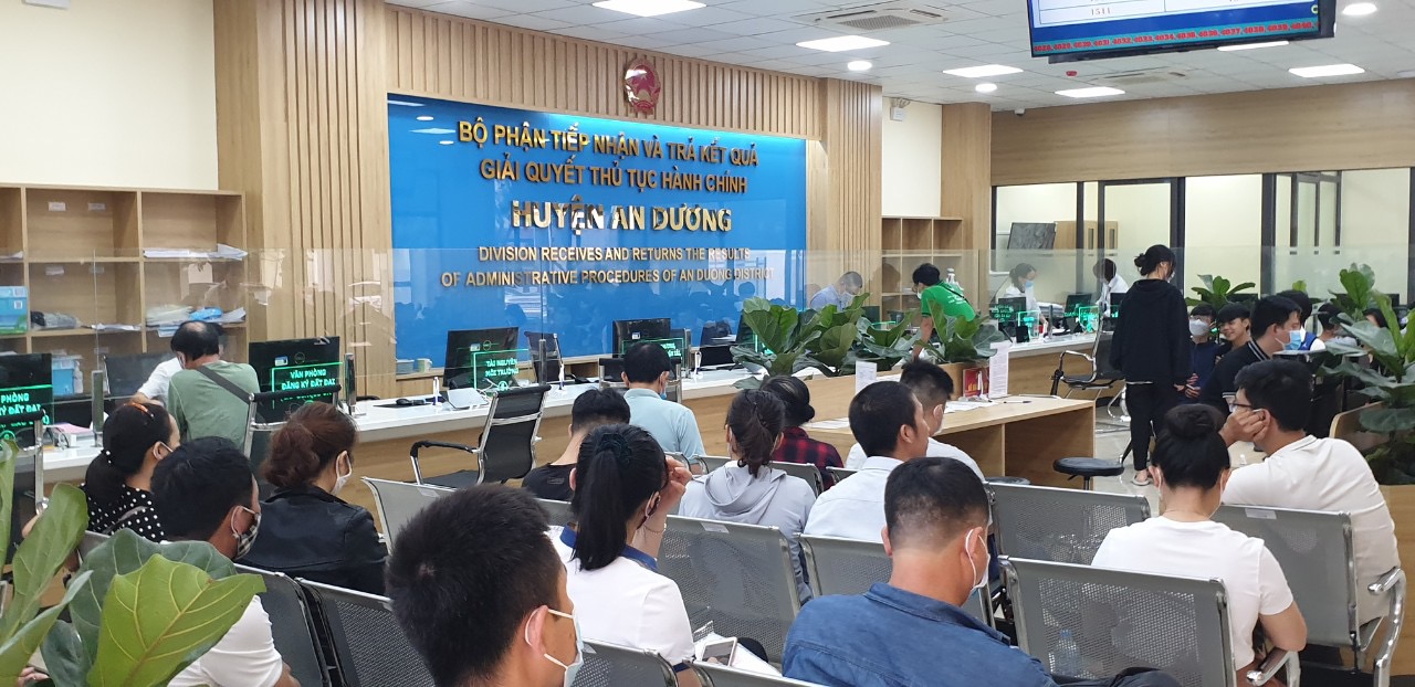 Trung t&amp;acirc;m h&amp;agrave;nh ch&amp;iacute;nh huyện An Dương Hải Ph&amp;ograve;ng đầu tư trang thiết bị hiện đại &amp;aacute;p dụng phần mềm ti&amp;ecirc;n tiến đi đầu trong chuyển đổi số đ&amp;aacute;p ứng nhanh ch&amp;oacute;ng dịch vụ h&amp;agrave;nh ch&amp;iacute;nh c&amp;ocirc;ng cho người d&amp;acirc;n v&amp;agrave; doanh nghiệp