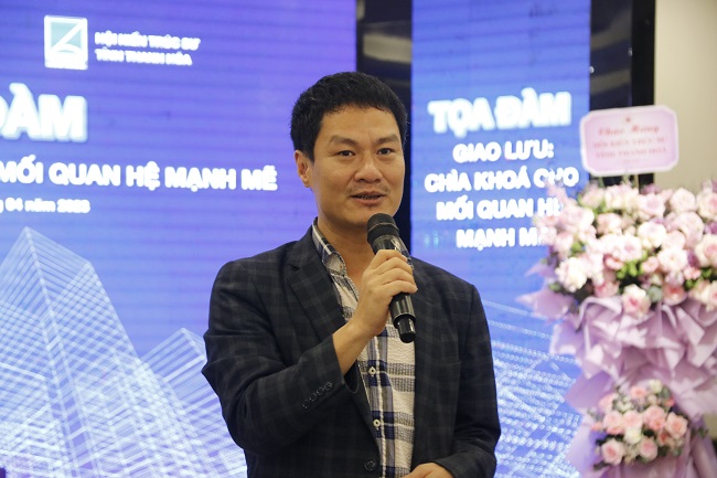 &amp;ocirc;ng L&amp;ecirc; Hồng Nguy&amp;ecirc;n &amp;ndash; Chủ tịch Hội Kiến tr&amp;uacute;c sư tỉnh Thanh H&amp;oacute;a chia sẻ niềm vui sau trận đấu
