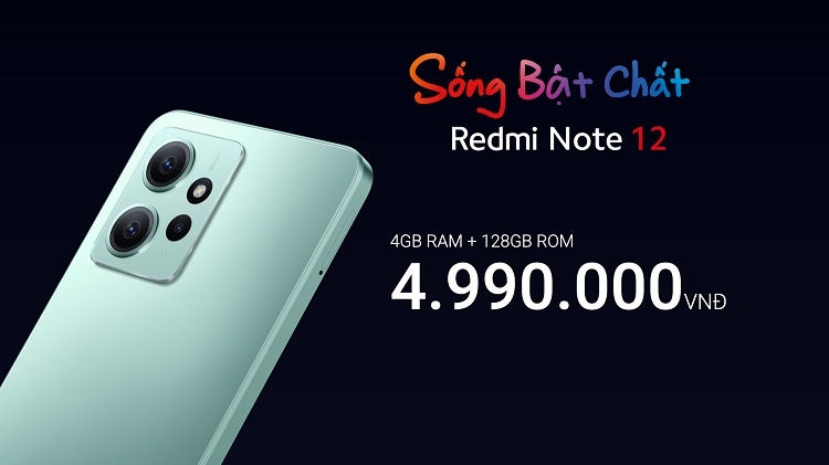 Redmi Note 12 sở hữu m&amp;agrave;n h&amp;igrave;nh AMOLED sắc n&amp;eacute;t với tần số qu&amp;eacute;t 120 Hz