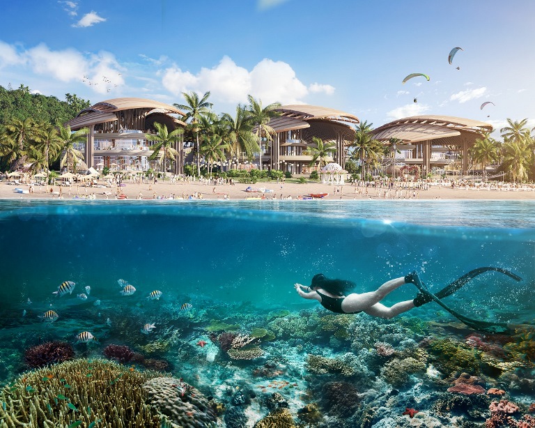 Tổ hợp sẽ được ph&amp;aacute;t triển theo m&amp;ocirc; h&amp;igrave;nh RD&amp;amp;E+. Ảnh phối cảnh minh họa Sun Property