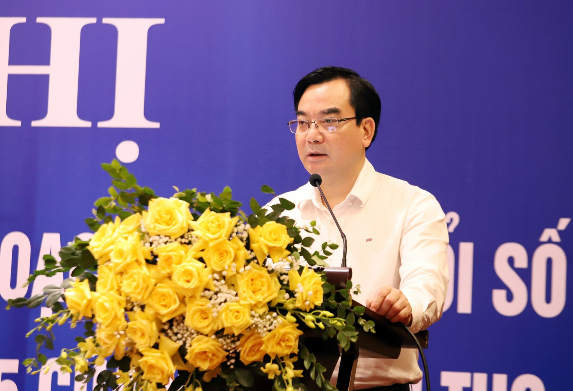 &amp;Ocirc;ng Trịnh H&amp;ugrave;ng Sơn - Gi&amp;aacute;m đốc Sở Th&amp;ocirc;ng tin v&amp;agrave; Truyền th&amp;ocirc;ng tỉnh Ph&amp;uacute; Thọ ph&amp;aacute;t biểu tại hội nghị