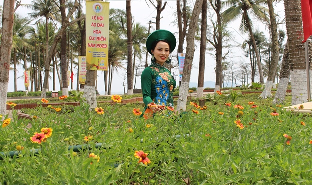 Hoa C&amp;uacute;c Biển tỏa hương thơm ng&amp;aacute;t h&amp;ograve;a quyện với bầu kh&amp;ocirc;ng kh&amp;iacute; trong l&amp;agrave;nh nơi b&amp;atilde;i biển Cửa L&amp;ograve; mỗi khi h&amp;egrave; về l&amp;agrave; một trong những điểm check-in th&amp;uacute; vị cho du kh&amp;aacute;ch.