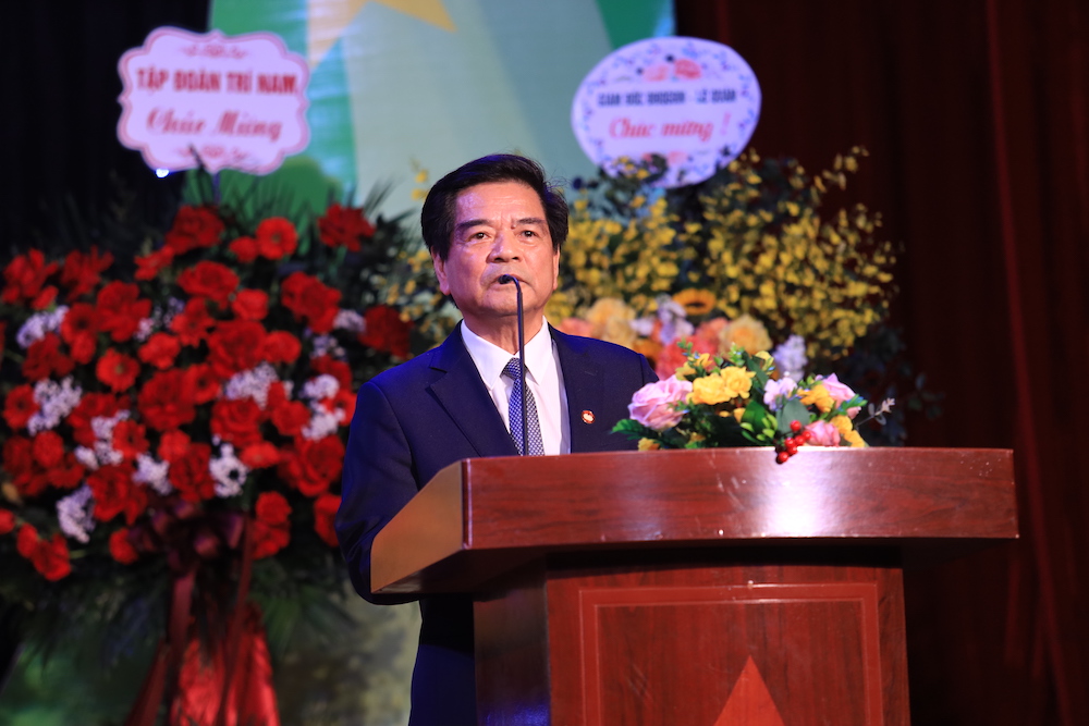 Tiến sĩ L&amp;ecirc; Ngọc Dũng - Chủ tịch Hội nghệ nh&amp;acirc;n v&amp;agrave; Thương hiệu Việt Nam ph&amp;aacute;t biểu tại sự kiện