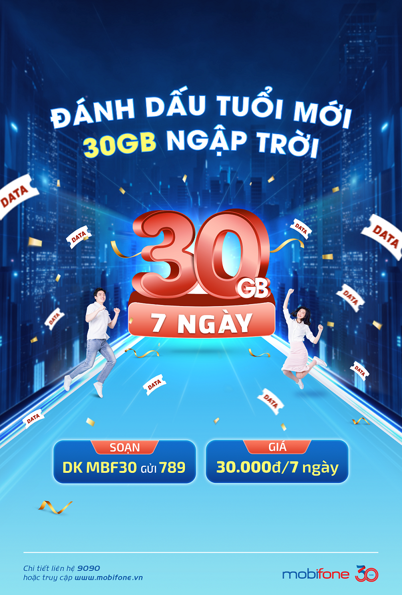 Với g&amp;oacute;i cước MBF30, từ ng&amp;agrave;y 1/1/2023, chỉ với 30.000 đồng