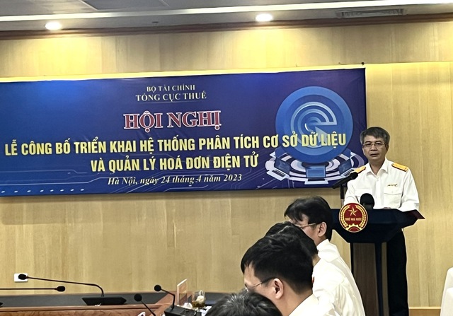 Quyền Tổng cục trưởng Tổng cục Thuế ph&amp;aacute;t biểu tại Hội nghị - Ảnhh: VGP/HT