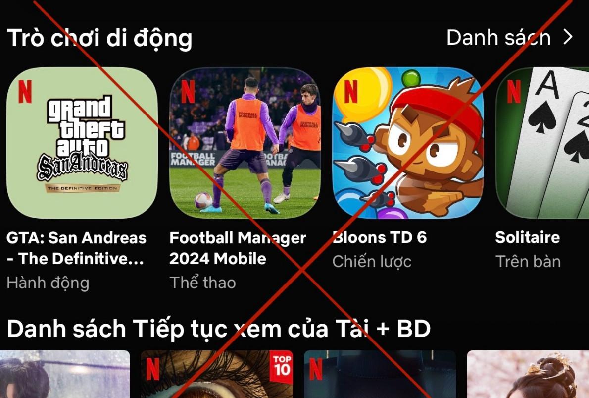 Netflix đang cung cấp nhiều tr&amp;ograve; chơi điện tử tr&amp;ecirc;n mạng chưa được cấp ph&amp;eacute;p tại Việt Nam