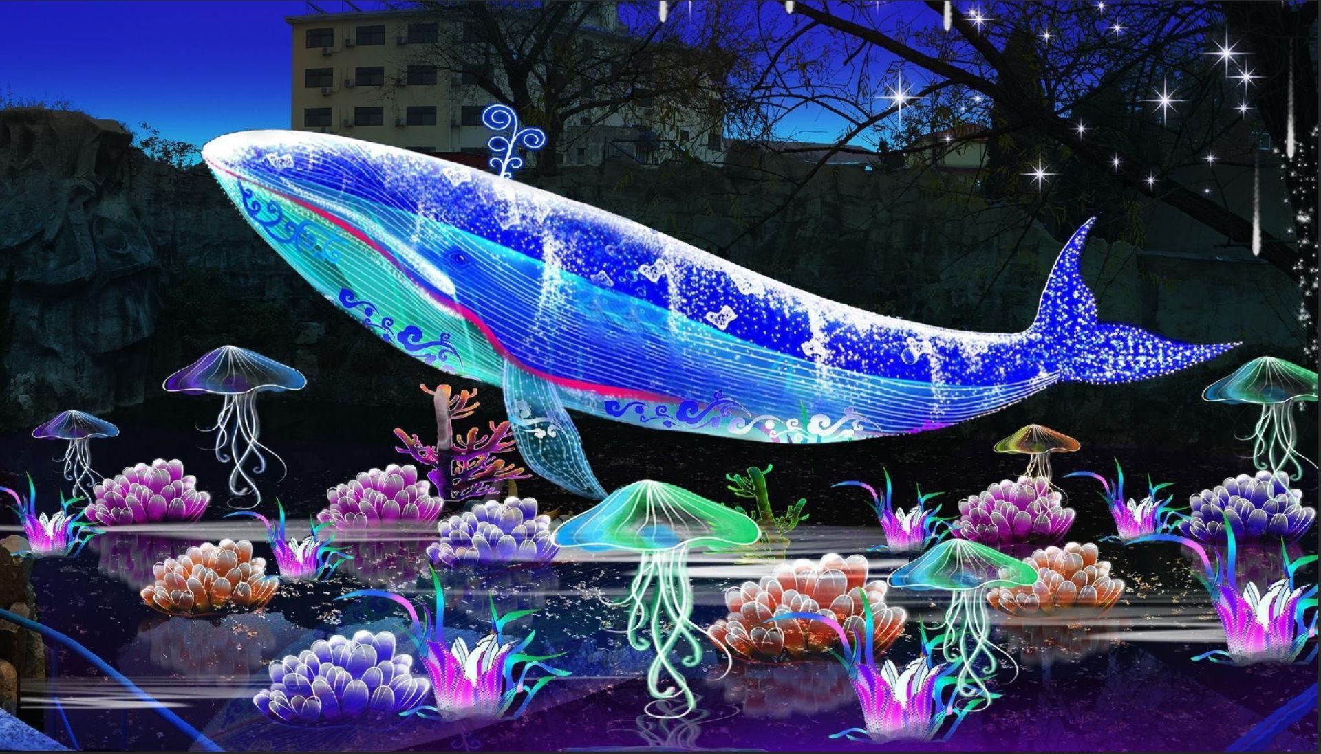 C&amp;ocirc;ng vi&amp;ecirc;n &amp;Aacute;nh s&amp;aacute;ng Đồi Rồng - Dragon Ocean Lighting Park
