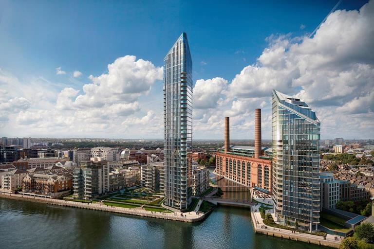 T&amp;ograve;a nh&amp;agrave; Chelsea Waterfront b&amp;ecirc;n s&amp;ocirc;ng Thames. Ảnh The Times