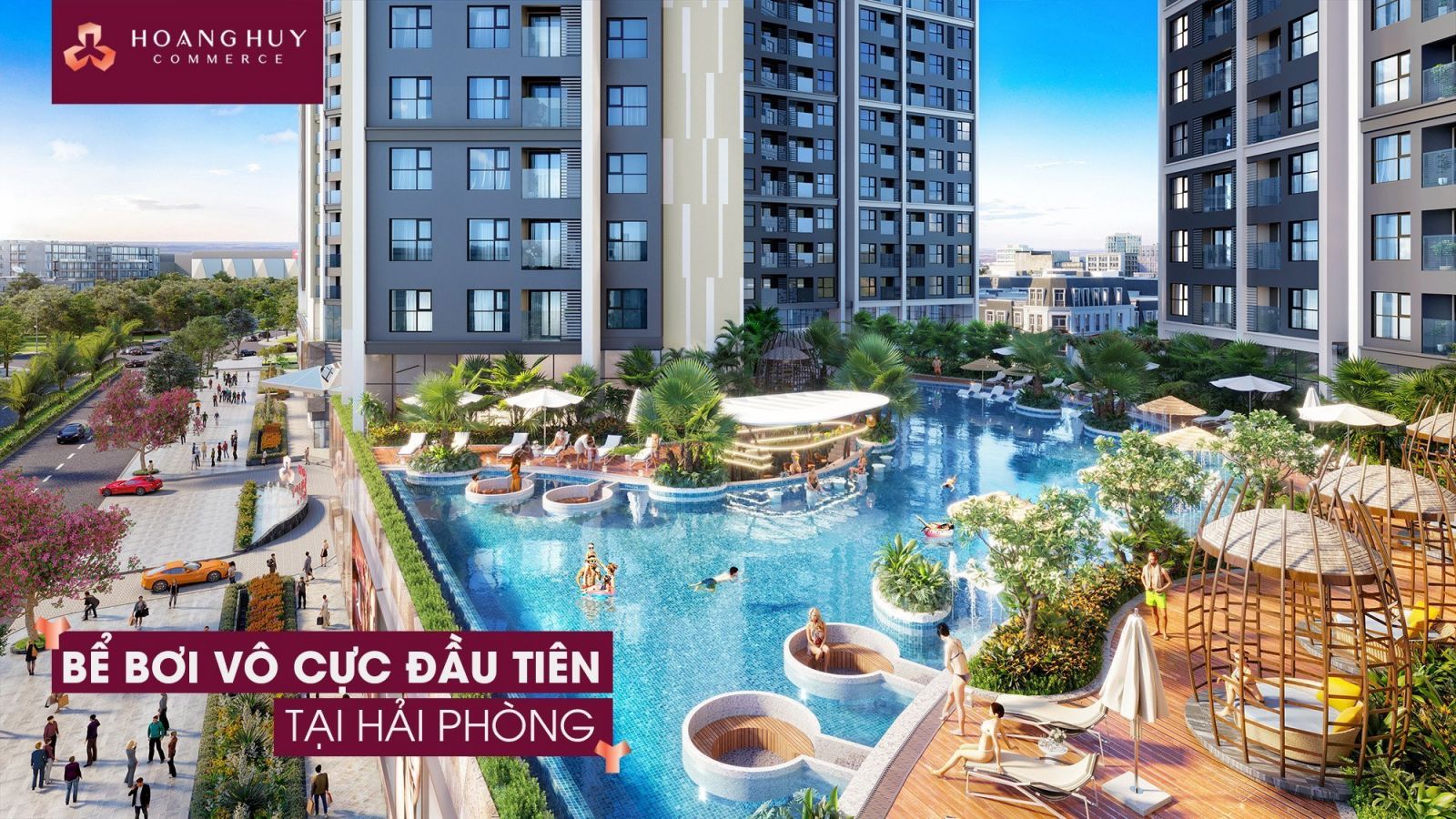 Phối cảnh dự &amp;aacute;n t&amp;ograve;a nh&amp;agrave; hỗn hợp Ho&amp;agrave;ng Huy Commerce
