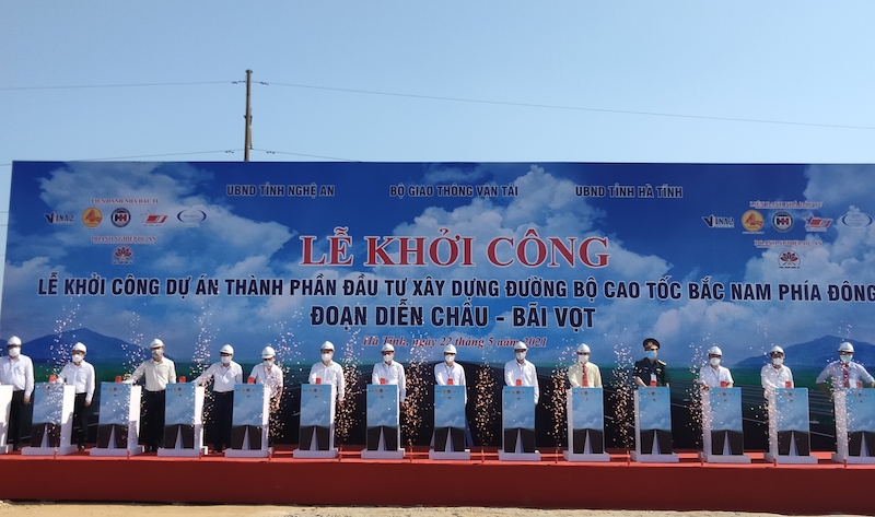 Khởi c&amp;ocirc;ng cao tốc Diễn Ch&amp;acirc;u - B&amp;atilde;i Vọt qua Nghệ An, H&amp;agrave; Tĩnh