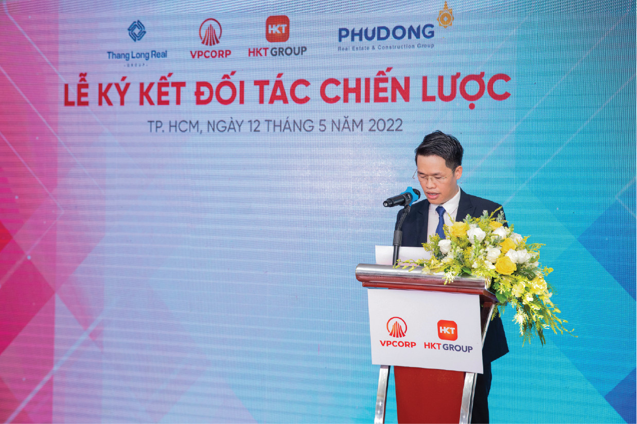 &amp;Ocirc;ng Nguyễn Văn Quy - Tổng Gi&amp;aacute;m đốc VPCORP ph&amp;aacute;t biểu tại sự kiện