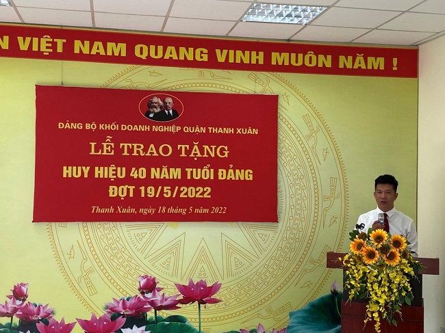 Đ/c Nguyễn Văn Minh &amp;ndash; QUV, B&amp;iacute; thư Đảng ủy Khối ph&amp;aacute;t biểu tại buổi lễ