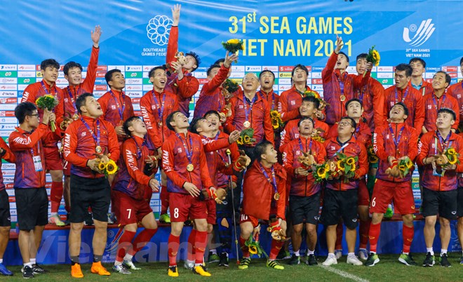 Đội tuyển U23 Việt Nam đ&amp;atilde; v&amp;ocirc; địch Giải B&amp;oacute;ng đ&amp;aacute; U23 Đ&amp;ocirc;ng Nam &amp;Aacute; sau khi chiến thắng đội tuyển U23 Th&amp;aacute;i Lan với tỷ số 1-0