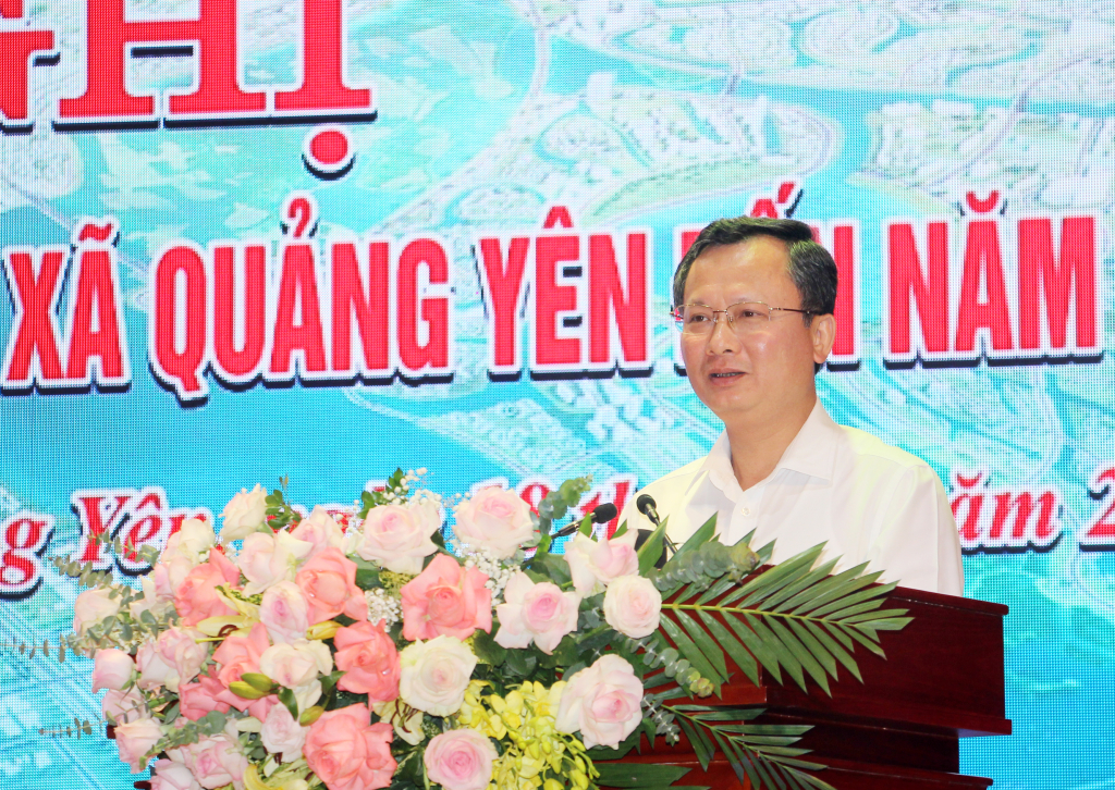 &amp;Ocirc;ng Cao Tường Huy, Quyền Chủ tịch UBND tỉnh, ph&amp;aacute;t biểu tại hội nghị.