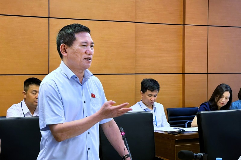 Bộ trưởng Bộ T&amp;agrave;i ch&amp;iacute;nh Hồ Đức Phớc ph&amp;aacute;t biểu tại phi&amp;ecirc;n họp