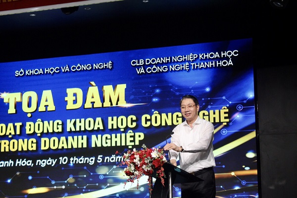 &amp;Ocirc;ng L&amp;ecirc; Đức Giang, Ph&amp;oacute; Chủ tịch UBND tỉnh, Chủ tịch Hội đồng KHCN tỉnh Thanh Ho&amp;aacute; ph&amp;aacute;t biểu