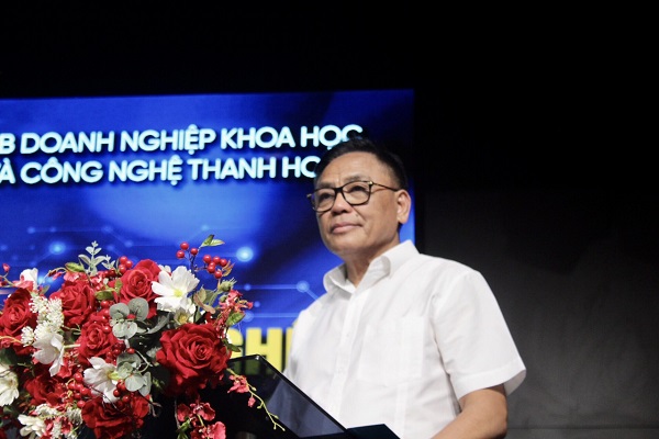 &amp;Ocirc;ng Cao Tiến Đoan, Chủ tịch Hiệp hội Doanh nghiệp tỉnh Thanh Ho&amp;aacute; ph&amp;aacute;t biểu