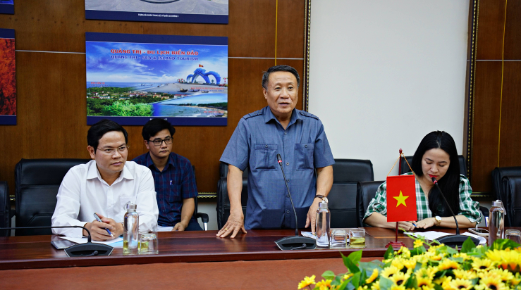 Ph&amp;oacute; Chủ tịch Thường trực UBND tỉnh Quảng Trị, &amp;ocirc;ng H&amp;agrave; Sỹ Đồng giới thiệu kh&amp;aacute;i qu&amp;aacute;t tiềm năng v&amp;agrave; lợi thế của tỉnh nh&amp;agrave; với doanh nghiệp Th&amp;aacute;i Lan