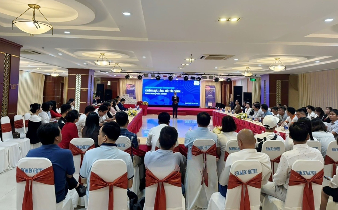 Chương tr&amp;igrave;nh c&amp;oacute; sự tham dự của hơn 60 doanh nghiệp vừa v&amp;agrave; nhỏ tại tỉnh B&amp;igrave;nh Phước