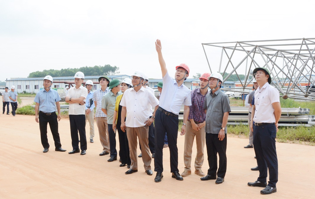 Chủ tịch UBND tỉnh B&amp;ugrave;i Văn Quang kiểm tra tiến độ Dự &amp;aacute;n Nh&amp;agrave; m&amp;aacute;y xử l&amp;yacute; r&amp;aacute;c thải ph&amp;aacute;t điện Trạm Thản