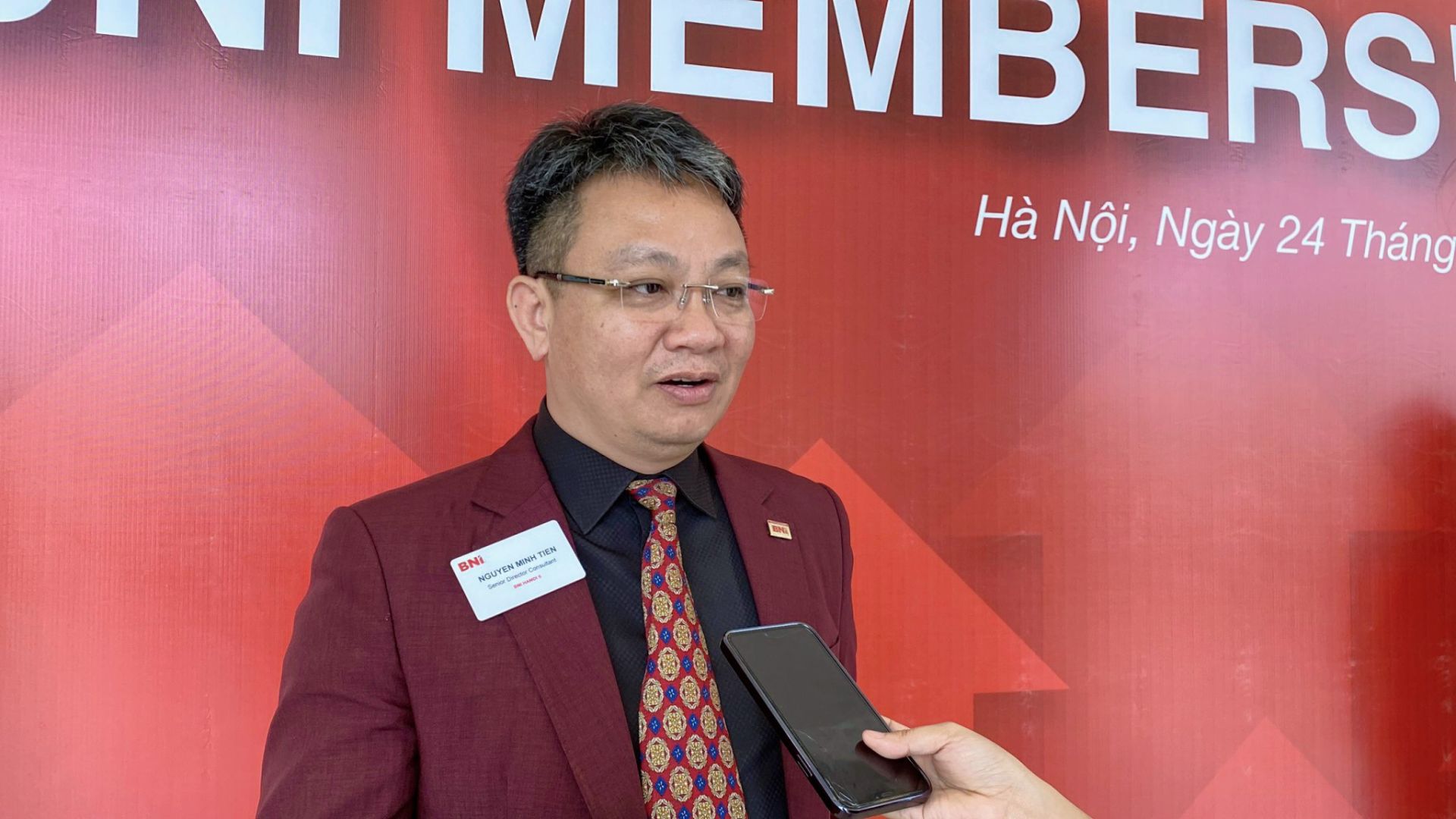 &amp;Ocirc;ng Nguyễn Minh Tiền - Gi&amp;aacute;m đốc ph&amp;aacute;t triển ph&amp;aacute;t triển cấp cao của BNI H&amp;agrave; Nội.