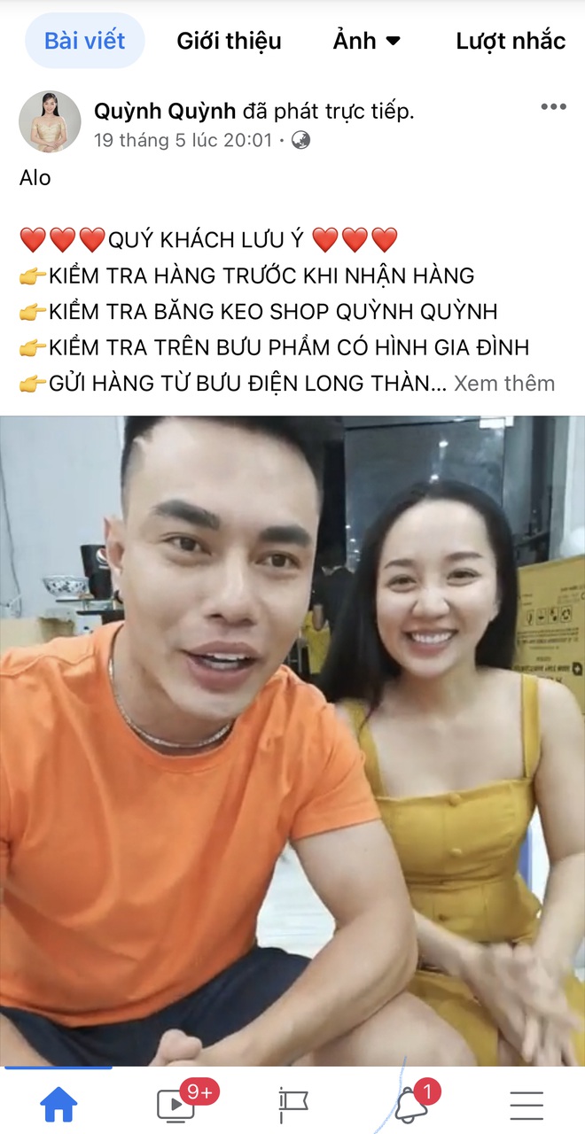 Vợ chồng L&amp;ecirc; Dương Bảo L&amp;acirc;m thường xuy&amp;ecirc;n livestream b&amp;aacute;n h&amp;agrave;ng tr&amp;ecirc;n facebook