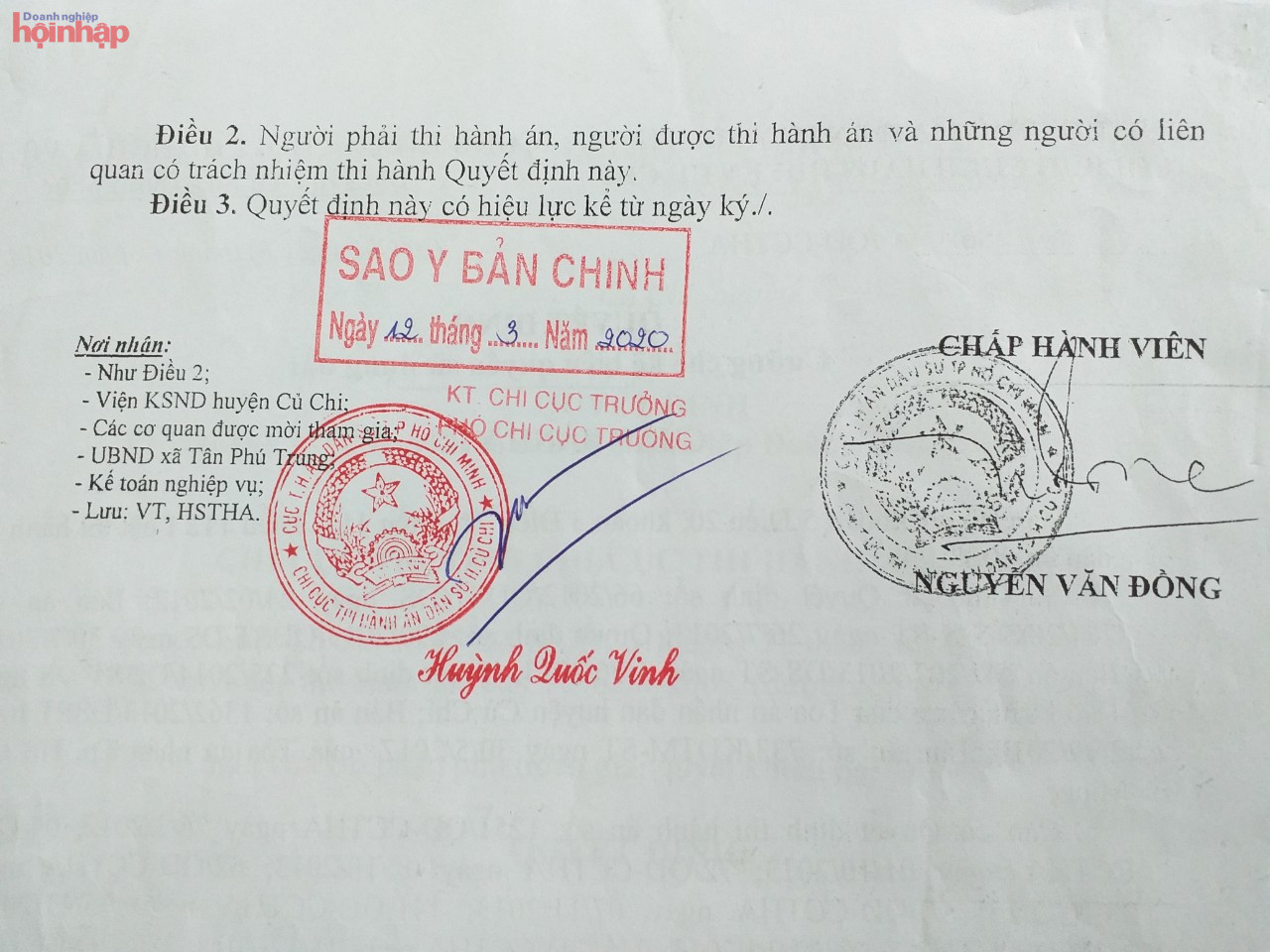 Quyết định cưỡng chế k&amp;ecirc; bi&amp;ecirc;n số 36/QĐ-CCTHA ng&amp;agrave;y 29/12/2014 của Chấp h&amp;agrave;nh vi&amp;ecirc;n Chi cục Thi h&amp;agrave;nh &amp;aacute;n D&amp;acirc;n sự huyện Củ Chi