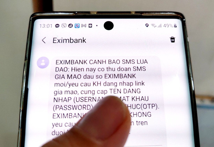 Eximbank cảnh b&amp;aacute;o h&amp;agrave;nh vi lừa đảo