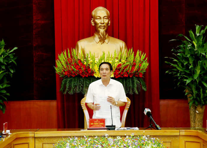 &amp;Ocirc;ng B&amp;ugrave;i Minh Ch&amp;acirc;u- B&amp;iacute; thư tỉnh ủy Ph&amp;uacute; Thọ ph&amp;aacute;t biểu tại hội nghị