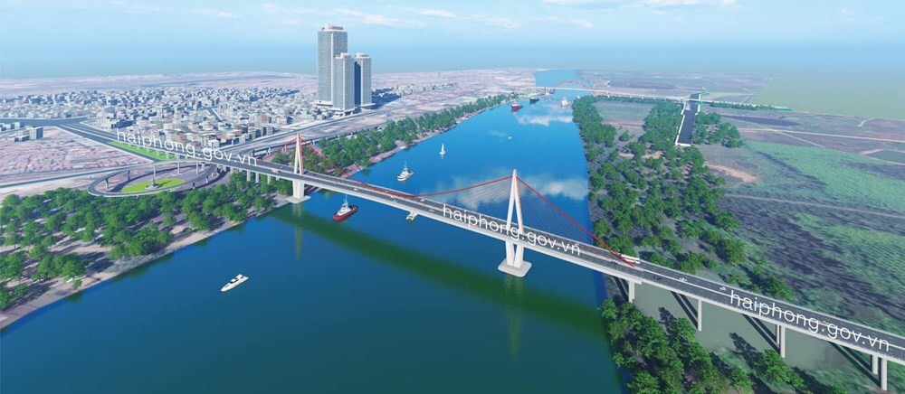 Phối cảnh dự &amp;aacute;n cầu Nguyễn Tr&amp;atilde;i Hải Ph&amp;ograve;ng