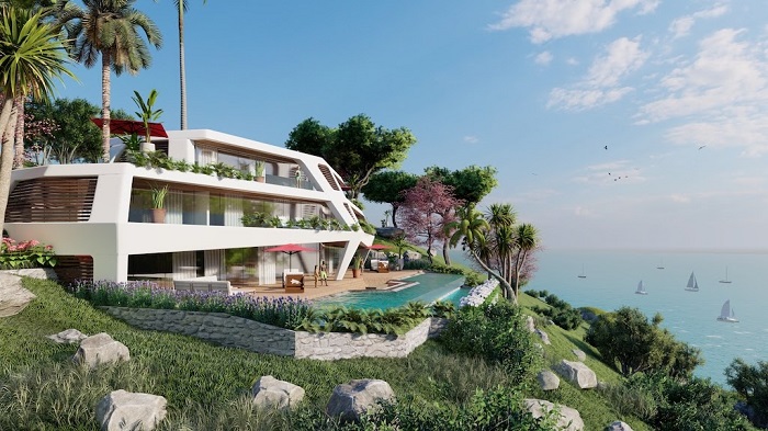 Những căn biệt thự đồi nối biển tại Sunshine Heritage Mũi N&amp;eacute; như kiệt t&amp;aacute;c h&amp;ograve;a ca giữa kiến tr&amp;uacute;c v&amp;agrave; cảnh quan.