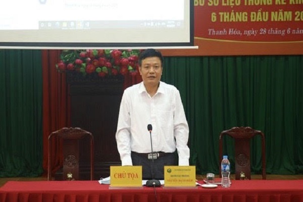 &amp;Ocirc;ng Nguyễn Mạnh Hiệp, Quyền Cục trưởng Cục Thống k&amp;ecirc; Thanh Ho&amp;aacute; th&amp;ocirc;ng b&amp;aacute;o một số chỉ ti&amp;ecirc;u thống k&amp;ecirc; về kinh tế - x&amp;atilde; hội 6 th&amp;aacute;ng đầu năm 2021.