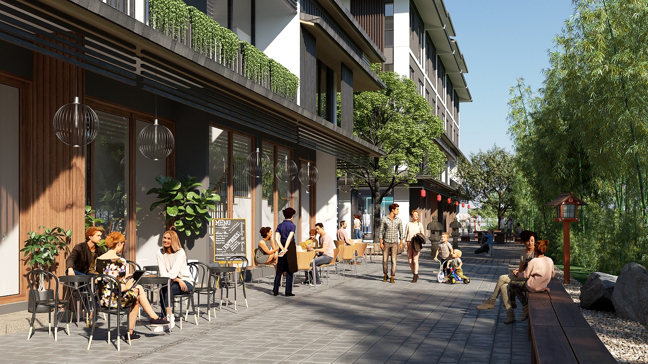 Townhouse Koto được thiết kế ph&amp;ugrave; hợp với mục đ&amp;iacute;ch ở v&amp;agrave; kinh doanh. Ảnh phối cảnh minh họa
