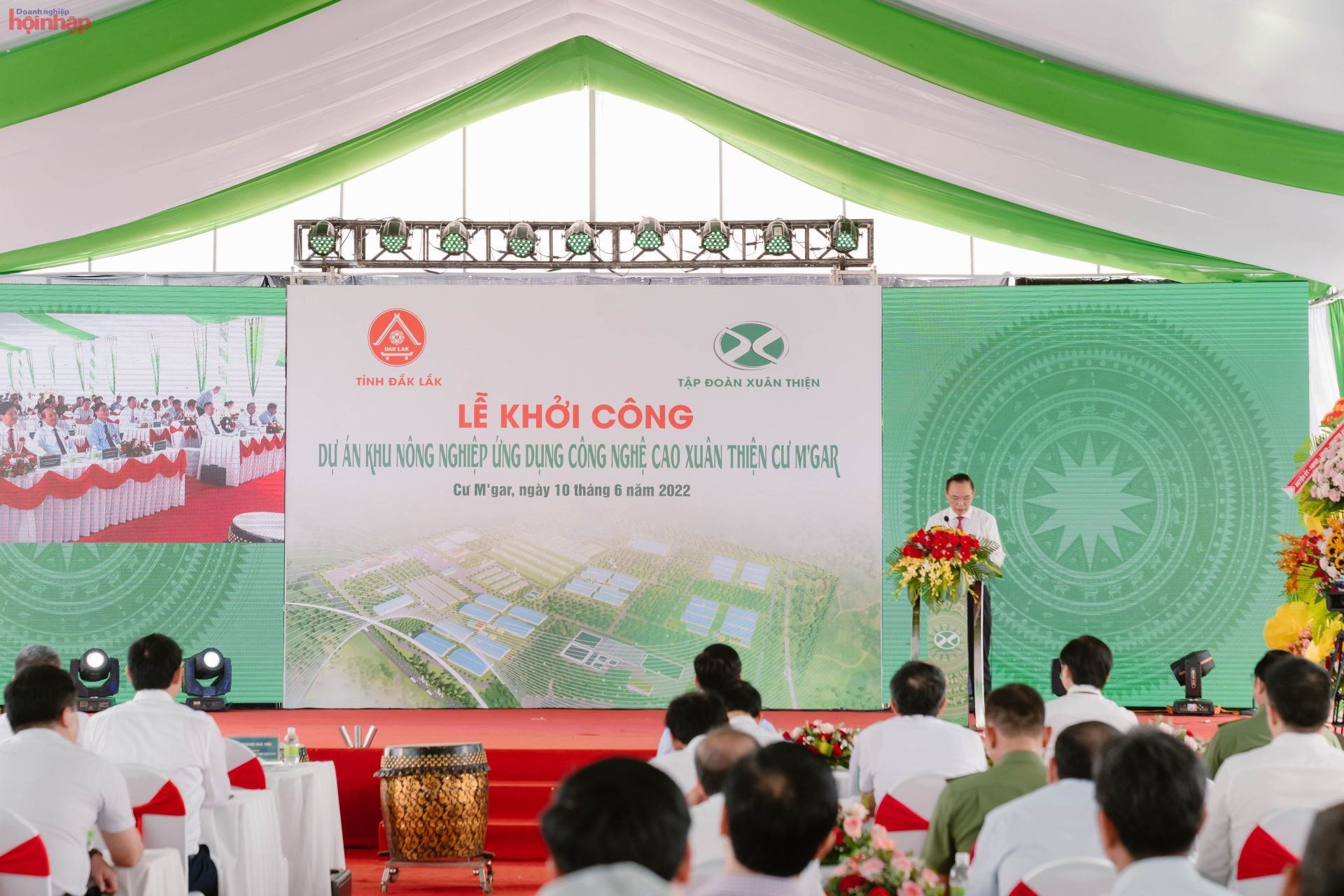 Thứ trưởng Ph&amp;ugrave;ng Đức Tiến ph&amp;aacute;t biểu tại lễ khởi c&amp;ocirc;ng