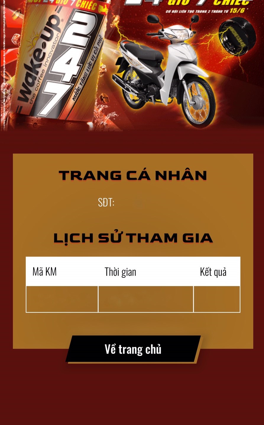 Mỗi cuối ng&amp;agrave;y, bạn h&amp;atilde;y truy cập trang c&amp;aacute; nh&amp;acirc;n để xem kết quả. Lưu &amp;yacute; rằng: Giữ nắp chai cẩn thận để nhận thưởng nếu bạn tr&amp;uacute;ng giải.