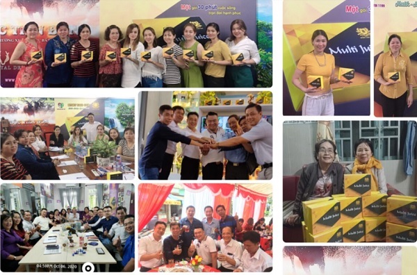H&amp;igrave;nh ảnh quảng c&amp;aacute;o mạng lưới người tham gia b&amp;aacute;n sản phẩm Nước tr&amp;aacute;i c&amp;acirc;y Multi Juice (Ảnh chụp m&amp;agrave;n h&amp;igrave;nh)