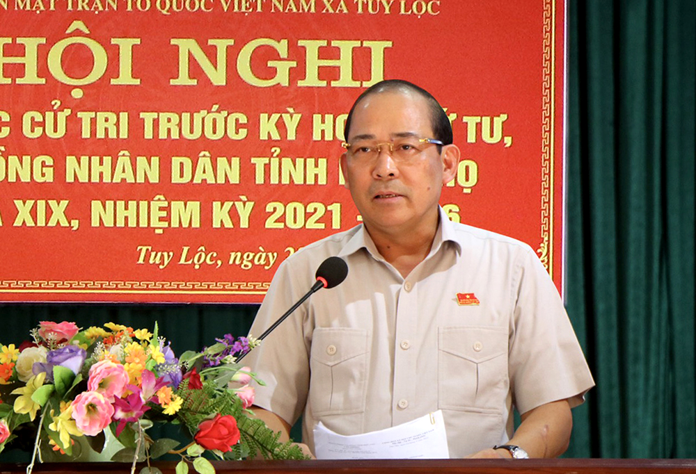 Ph&amp;oacute; B&amp;iacute; thư Thường trực Tỉnh ủy Ph&amp;uacute; Thọ- Ho&amp;agrave;ng C&amp;ocirc;ng Thủy tiếp thu, trả lời c&amp;aacute;c &amp;yacute; kiến kiến nghị của cử tri.