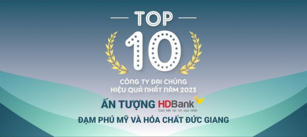 TOP 10 công ty đại chúng hiệu quả nhất năm 2023: Ấn tượng HDBank, Đạm Phú Mỹ và Hóa dầu Đức Giang