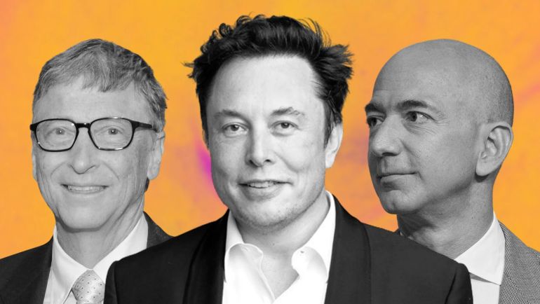 Từ tr&amp;aacute;i sang: Elon Musk, Jeff Bezos v&amp;agrave; Bill Gates