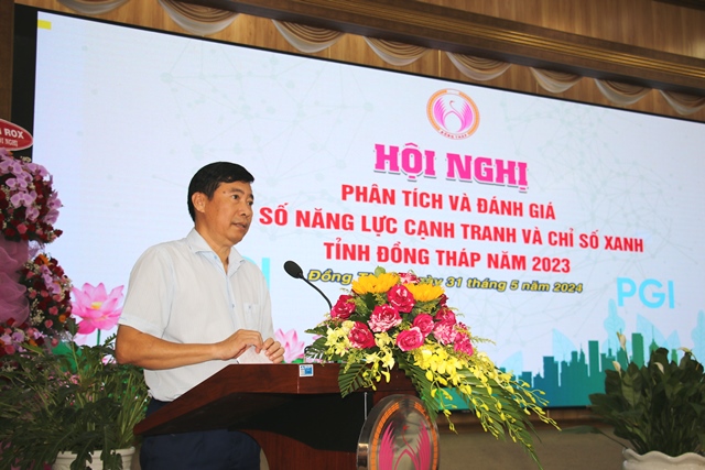 Chủ tịch UBND tỉnh Phạm Thiện Nghĩa ph&amp;aacute;t biểu kết luận tại hội nghị