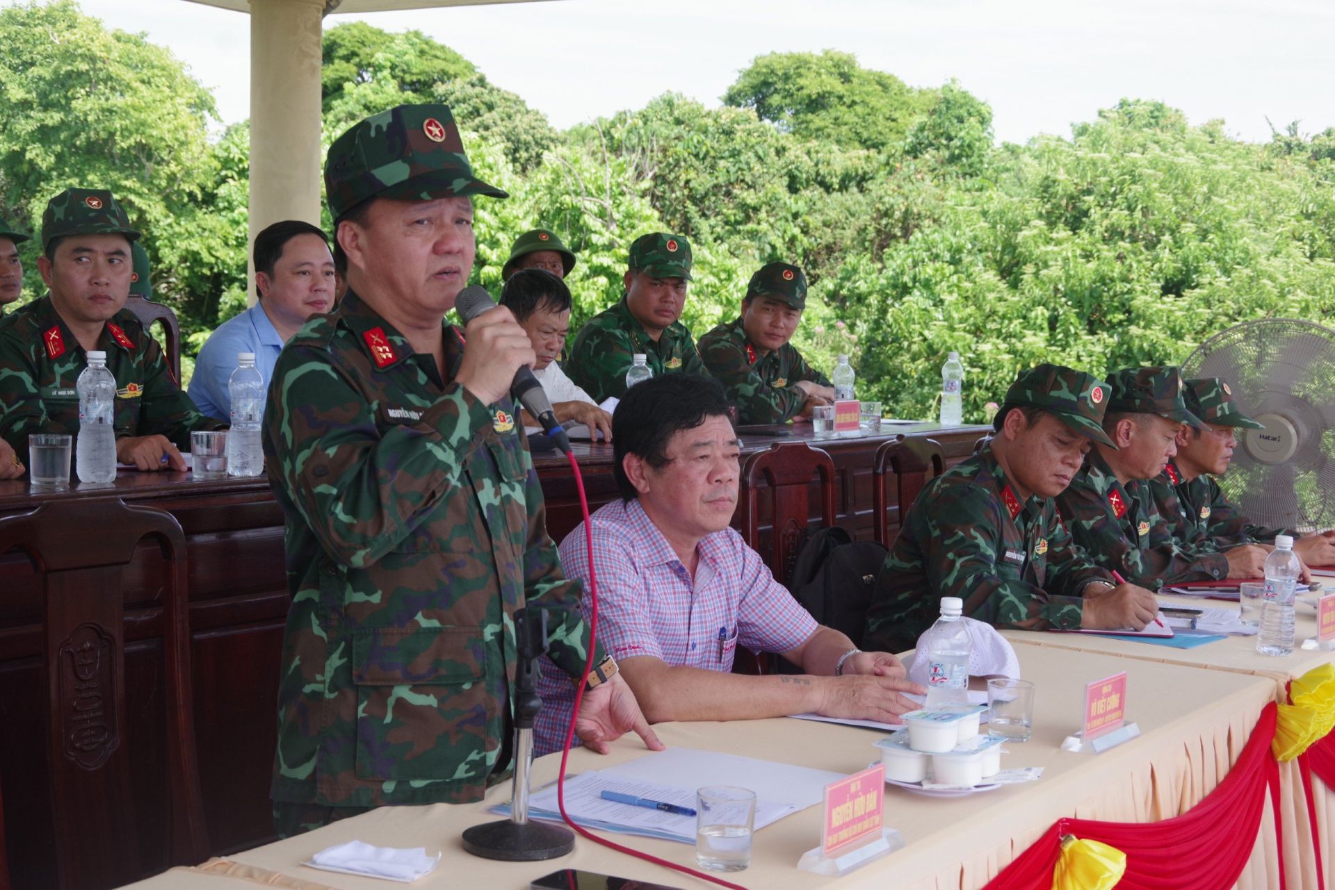 Ban Chỉ đạo diễn tập khu vực ph&amp;ograve;ng thủ huyện đảo Cồn Cỏ tiến h&amp;agrave;nh kiểm tra c&amp;ocirc;ng t&amp;aacute;c chuẩn bị diễn tập khu vực ph&amp;ograve;ng thủ huyện năm 2024