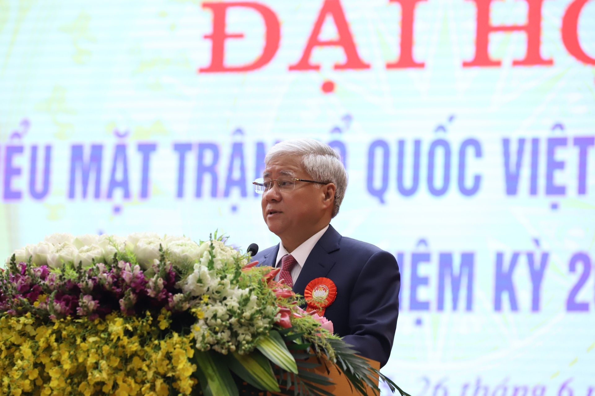 &amp;Ocirc;ng ĐỖ VĂN CHIẾN - Ủy vi&amp;ecirc;n Bộ Ch&amp;iacute;nh trị, Chủ tịch Ủy ban Trung ương Mặt Trận Tổ quốc Việt Nam ph&amp;aacute;t biểu tại Đại hội